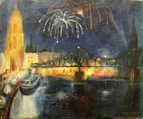Main in Flammen